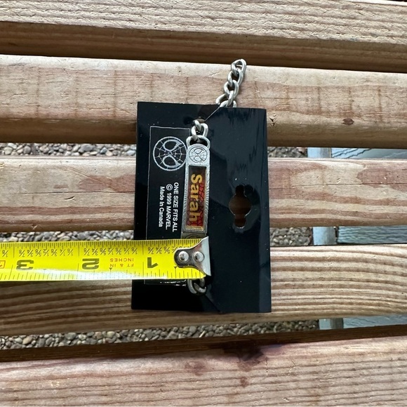 Marvel 1999 Chain Name Bracelet Sarah Spiderman Universal Studios Y2K Silver VTG - Picture 7 of 7